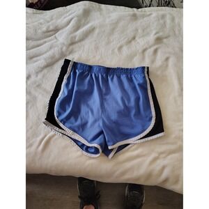 Just Be Free Womens Athletic Dolphin Shorts Blue Black Running Gym Size Medium